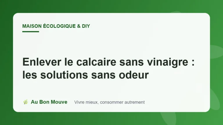 Enlever le calcaire sans vinaigre : les solutions sans odeur