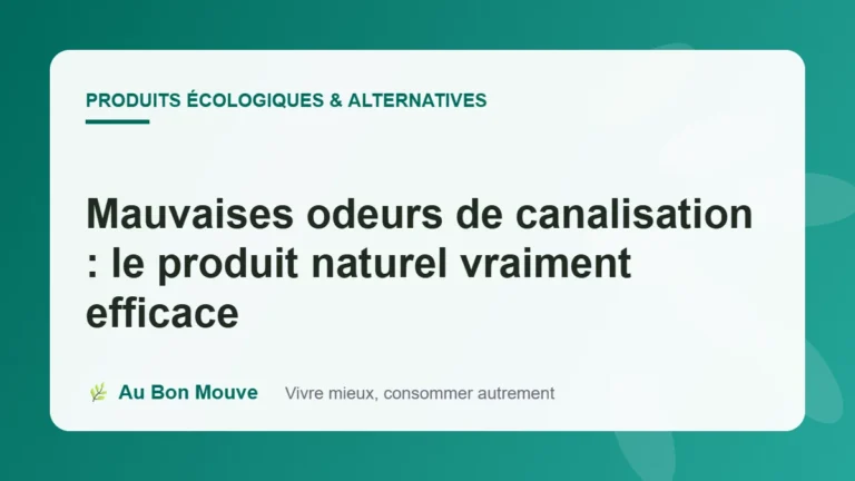 Mauvaises odeurs de canalisation : le produit naturel vraiment efficace
